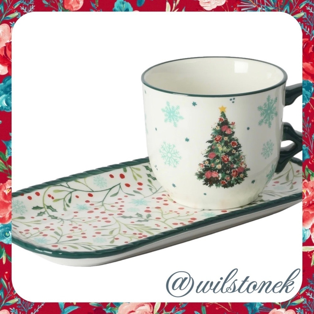 The Pioneer Woman Merry Meadow Mug and Tray Set. Christmas tree Hostess …